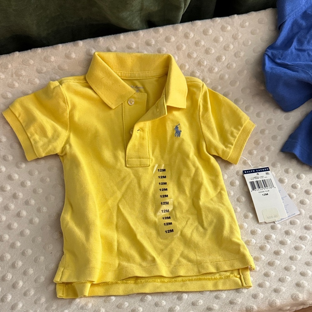 Ralph Lauren Yellow Baby Polo with Embroidered Pony